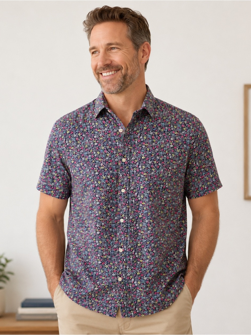 UNTUCKit Men's Performance Short-Sleeve Button-Down Wrinkle-free Shirt Size XXL